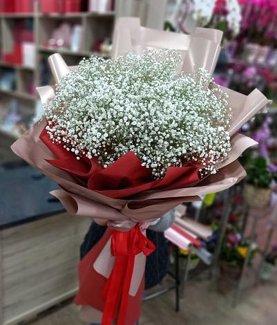Букет цветов из: Гипсофила в Хрустальный