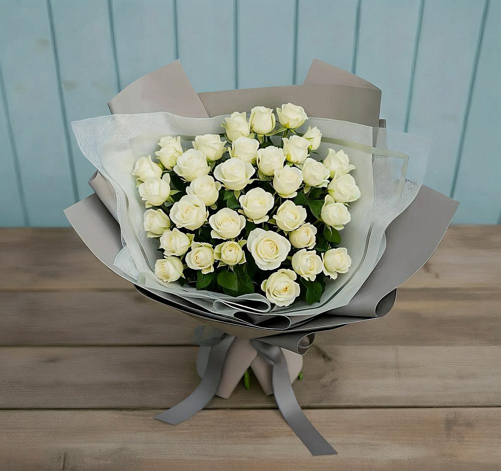 Букет Белоснежная нежность в Хрустальный