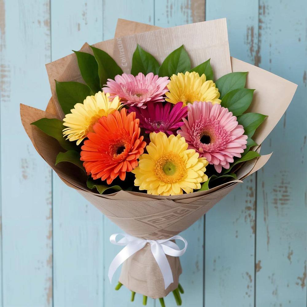 Букет цветов из: Герберы в Хрустальный