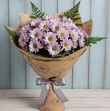 Букет цветов из:  Хризантемы в Хрустальный