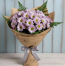 Букет цветов из:  Хризантемы в Хрустальный