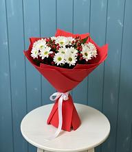 Букет цветов из:  Хризантемы в Хрустальный