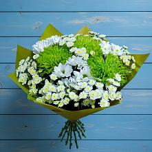 Букет цветов из:  Хризантемы в Хрустальный