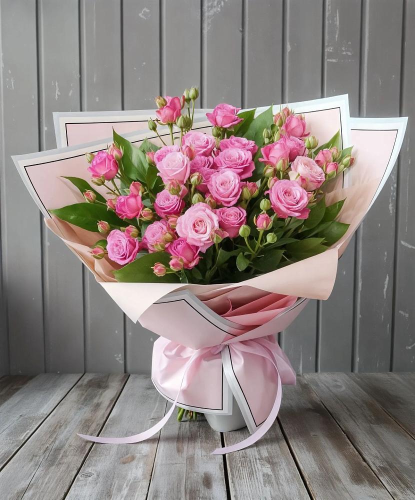 Букет Розовый кустик в Хрустальный