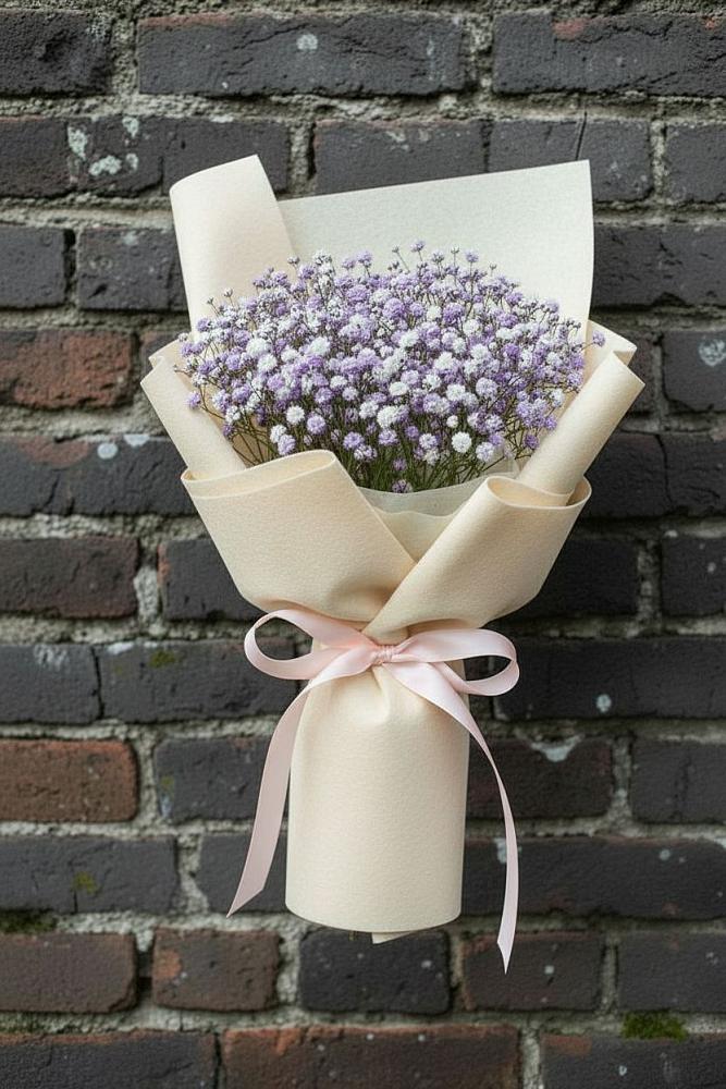 Букет цветов из: Гипсофила в Хрустальный