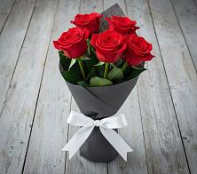 Букет 5 Красных роз Эдлесс Лав #REPLACE_PRED# Хрустальный