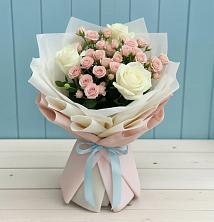 Букет цветов из:  Розы в Хрустальный