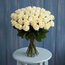 Букет 51 Белая роза Эдлесс Лав #REPLACE_PRED# Хрустальный