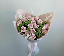 Букет цветов из:  Розы и Хризантемы #REPLACE_PRED# Хрустальный