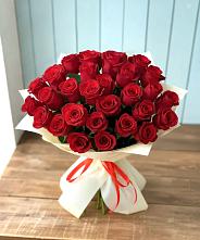 Букет 29 Красных роз в Хрустальный