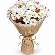 Букет цветов из:  Хризантемы #REPLACE_PRED# Хрустальный