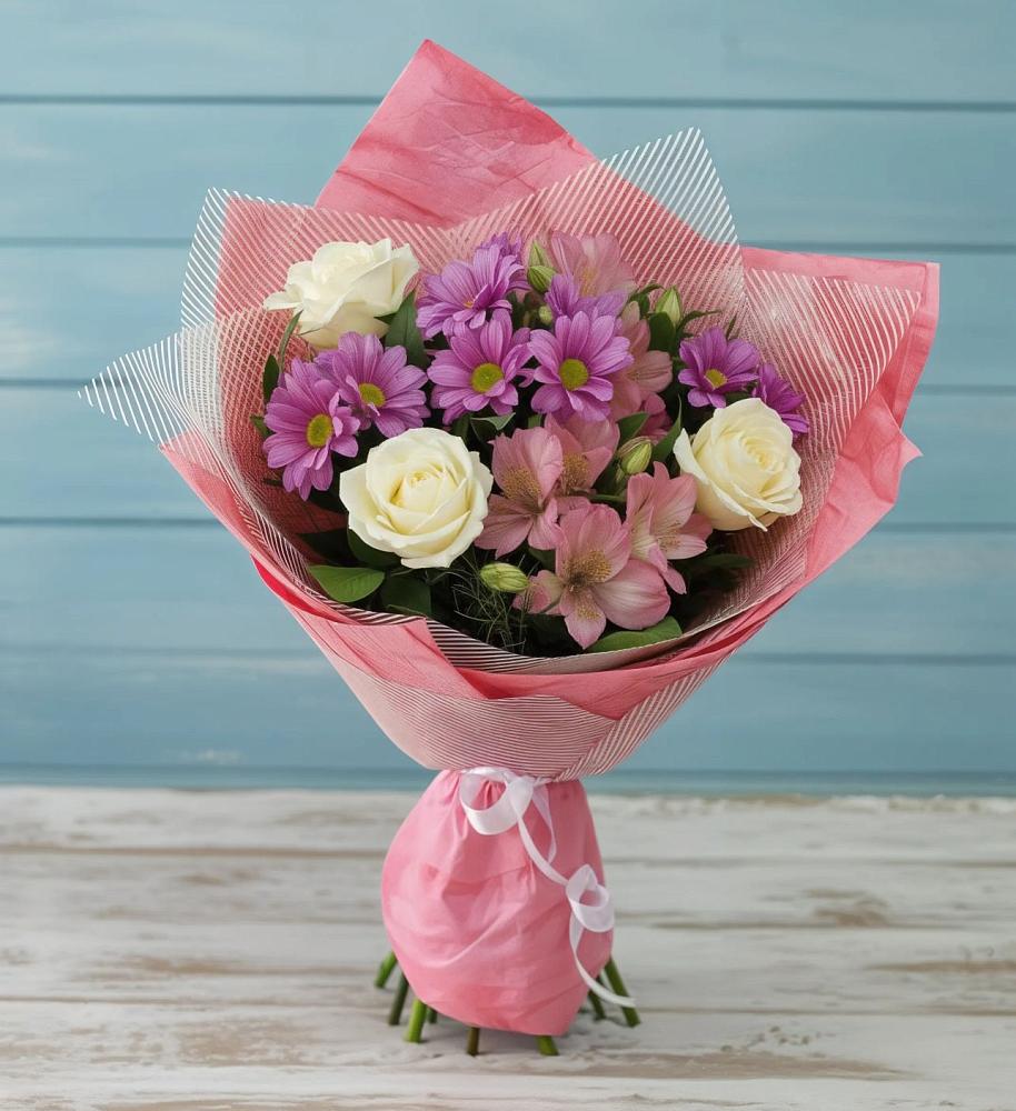 Букет цветов из: Герберы в Хрустальный