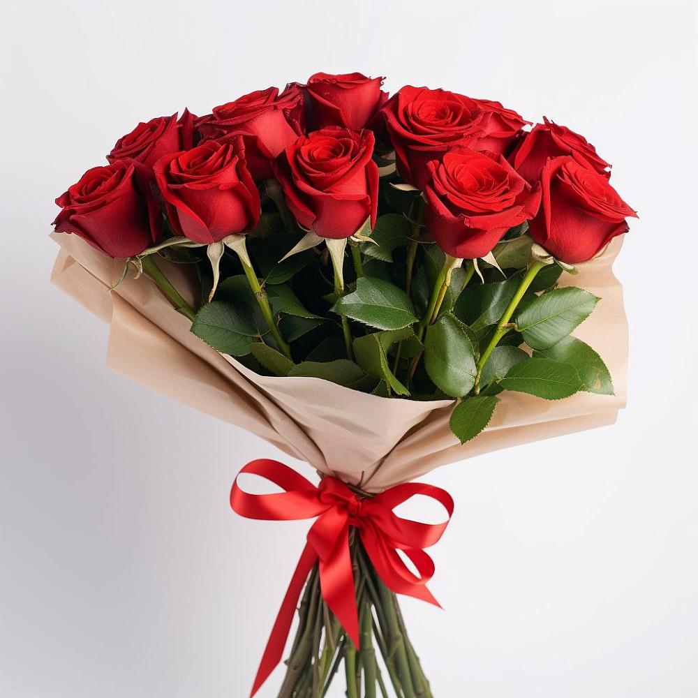 Букет 11 Красных роз Эдлесс Лав в Хрустальный